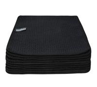 KinHwa Torchons Noir Lavable Torchon Microfibre 20x20cm 10 Pièces | chiffon microfibre gaufré, lavette cuisine, lavable, super absorbant, sans peluche, séchage rapide