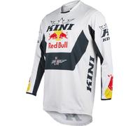 Kini Red Bull 2.0 Maillot de motocross, Blanc/Noir/Rouge, Taille XS