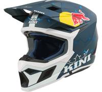 Kini Red Bull MX3 1.0 Casque de motocross, blanc-turquoise-bleu, taille XL pour homme