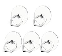 Kinizuxi Anneau de Support pour téléphone Portable réglable à 360° 5 Paquets - Anneau Universel en Alliage de Zinc pour Tous Les Smartphones,iPhone, Samsung, Huawei, LG(Argent)