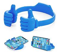 Kinizuxi Cadeaux de Noël de Chaussette Support de Téléphone Portable Thumbs Up Lazy,Support de Téléphone Portable Universel pour Bureau,Support de Smartphone pour iPhone, iPad, Samsung et Plus (Bleu)