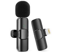 Kinizuxi Micro Cravate sans Fil pour iPhone iPad, Microphone Plug-Play, Microphone-Cravate Portable pour l'Enregistrement Vidéo, Réduction du Bruit/Aucune Application et Bluetooth Nécessaire