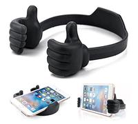 Kinizuxi Support de Téléphone Portable Thumbs Up Lazy Cadeaux pour Noël, Support de Téléphone Portable Universel pour Bureau, Support de Smartphone pour iPhone, iPad, Samsung et Plus (Noir)