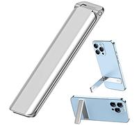 Kinizuxi Support de téléphone Portable Ultra Fin, Vertical et Horizontal en Aluminium pour Table, Support de téléphone Portable à Angle réglable pour iPhone Samsung Smartphone Accessoires - Argent