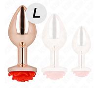 Kink - plug anal or rose avec rose rouge l