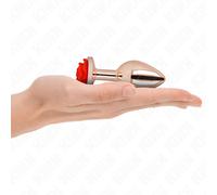 Kink - plug anal or rose avec rose rouge m