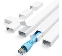 kinkaivy Goulotte Passe Câble, 1,2M Mini Goulotte électrique Autocollante, Pouvant être Peinte Goulotte pour Cacher Un Câble d'enceinte ou Un Câble TV