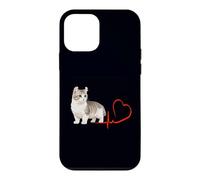 Kinkalow Cat Heartbeat EKG Feline Owner Lifeline Retro Coque pour iPhone 12 Mini