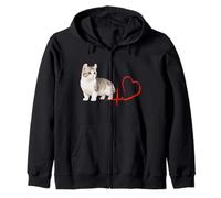 Kinkalow Cat Heartbeat EKG Feline Owner Lifeline Retro Sweat à Capuche