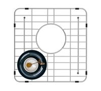 KINKIB Protecteur d'évier de cuisine en acier inoxydable - 38,1 x 38,1 cm avec drain arrière
