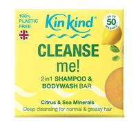 KinKind Barre de shampoing - Barre de shampoing solide et de gel douche 2 en 1 CLEANSE me pour cheveux normaux à gras, barre de shampoing naturelle, barres de shampoing de voyage pour cheveux