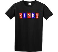 Kinks T-Shirt Print Tees Short Sleeve O Neck for Men Manches Courtes(Small)