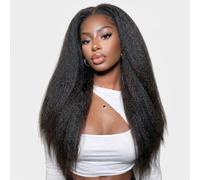 Kinky Straight Full 13x6 Lace Front Wig human hair Perruque Cheveux Humain