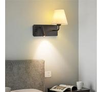 KINLAMS Applique Murale d'intérieur Moderne USB, Mampe de Chevet, de Lecture, LED,Pour Chambre à Coucher, Salle d'étude, Projecteur Avec Interrupteur D'éclairage Lampes de lecture murales (Gauche)