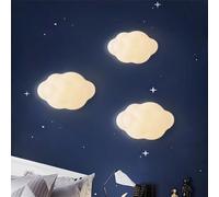KINLAMS Applique Murale Led Moderne En Forme De Nuage Pour Chambre D'enfant, Chambre Créative, Salon, Fond, Couloir Mural, Simple, Chevet Blanc, Applique Murale Tricolore
