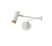 KINLAMS Applique Murale LED Réglable Moderne - Spotlight Pivotant de Lecture avec Lampe Pliante pour Chevet Intérieur (Blanc)