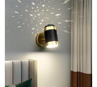 KINLAMS Lampe murale moderne simple réglable nordique créative chambre à coucher lampe de chevet projection lune étoile lampe ciel étoilé applique murale