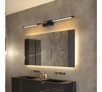 KINLAMS Moderne LED Salle De Bain Vanité Applique Murale Miroir Avant LumièRe Applique Murale Pour Chambre éTude Maquillage Miroir Lampe Applique Nordique Noir éClairage (80cm)