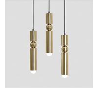 KINLAMS Moderne Suspension Luminaire Lustre Salle À Manger Lampe Intérieur Décoration Cylindre Tuyau Doré Lampe Suspendue Cuisine Luminaire