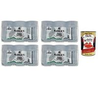 Kinley Tonic Water Lot de 24 mini boîtes jetables de 150 ml pour boissons gazeuses au goût intense et rafraîchissant + Polpa di Pomodoro Italian Gourmet Polpa di Pomodoro 400 g