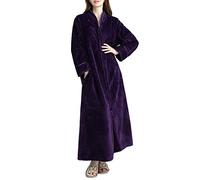 Kinloy Peignoir de maternité léger en polaire avec fermeture éclair pour femme Violet Taille M 36-38, violet, M