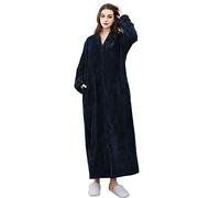 Kinloy Robe de chambre pour femme, bleu marine, 40