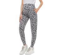 KINLYBO Legging de maternité - Jambes courtes - Camouflage - Jambes d'entraînement avec poches - Taille haute - Soutien abdominal doux - Legging de yoga de grossesse, léopard, S