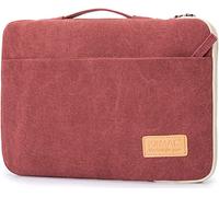 Kinmac - Housse de protection à 360° étanche avec poignée pour ordinateurs portables 12"-13,3", Surface Pro, MacBook Pro 13", MacBook 12", MacBook Air 13" Retina et iPad Pro 12,9" (rouge vin)