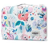 Kinmac - Housse de protection à 360° étanche avec poignée pour ordinateurs portables 12"-13,3", Surface Pro, MacBook Pro 13", MacBook 12,9", MacBook Air 12" Retina et iPad Pro 13,3" (fleurs)