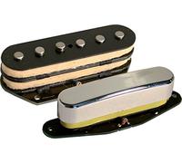 Kinman - Ensemble de Pickup Broadcaster Gen.2 - Noir/Chromè - Set de 2 - Pour Guitare Électrique de Style Tele® - Son Tele® avec Attitude - Zero-Hum