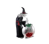 KINMOT Broche chaudron effrayant sorcière - Bijoux d'Halloween avec chaudron argenté et accents rouge-vert