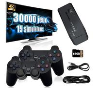 KINMRIS Console de Jeux Rétro 30 000+ Jeux 15 Émulateurs, Plug & Play HD 4K, Console Portable Rétro pour Enfants et Adultes