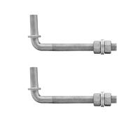 KINNAN Lot de 2 charnières de portail à boulon en J de 15,2 cm, charnière de portail à maillons de chaîne avec goupille mâle de 1,6 cm, charnière de poteau en J en acier galvanisé, matériel de portail