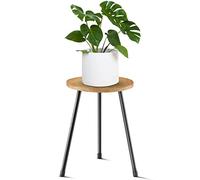 KINNARY Support de plante d'intérieur, support de plante en bois du milieu du siècle pour pots de fleurs, grand support de plante en métal, décoration d'intérieur moderne, petite table d'appoint