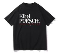 KinnPorsche The Series T Shirt Men Funny Aesthetic Graphic Oversize Cotton Tshirts Unisex Manga Kinn and Porshce Tee Shirt Black M