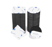 kinoco 40 pcs Autocollants Double Face Extra Forts - Adhésif Puissant pour Maison, Décoration & DIY - Forte Adhésion (20 pcs 4 cm X 3mm rounds, | 20pcs 4 cm x 4 cm x 3 mm squares)