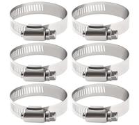 kinoco 6 Pieces Collier de Serrage Réglable 27-51mm en Acier Inoxydable 304 - Pour Gaz, Plomberie, Câbles, Robinets | Fixation Robuste Résistante à la Corrosion (Usage Domestique/Industriel)