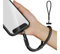 kinoco Cordon Telephone Portable Dragonne de Téléphone Portable Ajustable, Cordon Court Universel Anti-perte, Noir