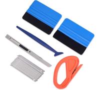 kinoco Kit d'Installation Film Teinté Auto, 6 Pièces, Raclette en Feutre, Outils pour Covering Vinyle et Vitre