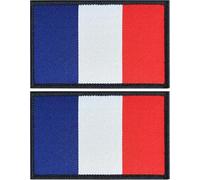 kinoco Militaire Écussons Drapeau France Tactique, Patch Militaire, Lot de 2, Bleu-Blanc-Rouge