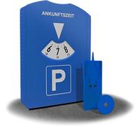 kinoco Parkscheibe mit Eiskratzer - 2 in 1 Parkuhr für Auto und Motorrad INKL. Reifenprofilmesser + Einkaufswagen-Chip | Winter Eiskratzer & Profiltiefenmesser