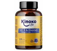 Kinoko Life Collagène UC-II® & Ovomet® | Complexe Multi-Types I, II, V & X | 120 Gélules | Formule Avancée avec Acide Hyaluronique, Boswellia & Vitamine C | Maintien des Cartilages & de l’Ossature