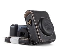 kinokoo Étui pour appareil photo Ricoh GR/GR II/GR III/IIIx/GR IV, texture en cuir PU, étui de transport pour appareil photo Ricoh GR Series avec bandoulière réglable - avec passant de ceinture à
