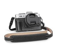 kinokoo Housse pour Fuji XT30 III/XT30 II/XT30/XT20/XT10 avec dragonne-Noir | Housse rétro simili cuir,Accès Batterie &Carte SD,Bandoulière avec Boucle à Dégagement Rapide,Prise en Main &t Ransport aisés