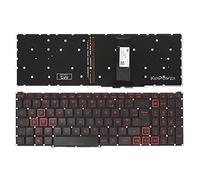 KINPOWER Clavier Azerty Français Compatible avec Acer Predator Helios 300 PH315-52 PH317-53 Rouge