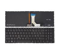 KINPOWER Clavier Azerty Français Compatible avec HP 17-CN 17-CP Rétroéclairage (Blanc)