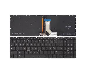 KINPOWER Clavier Azerty Français Compatible avec HP 17-CN 17-CP Rétroéclairage (Blanc)