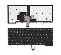 KINPOWER Clavier Azerty Français Compatible avec Lenovo E440 E450 E460 Rétroéclairage