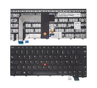 KINPOWER Clavier Azerty Français Compatible avec Lenovo IBM Thinkpad T460S T470S T460P T470P Rétroéclairage