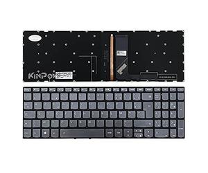 KINPOWER Clavier Azerty Français Compatible avec Lenovo Ideapad V15-ADA V15-IGL V15-IIL Rétro-éclairage